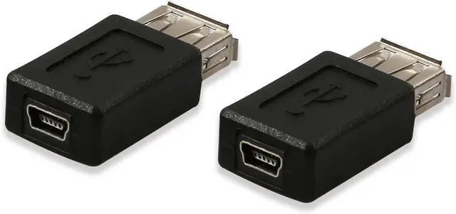 Alt view image 3 of 4 - 2 Pack USB 2.0 A Female to USB B Mini 5 Pin Female Adapter Converter,USB A Female to Mini USB 5Pin Female Adapater