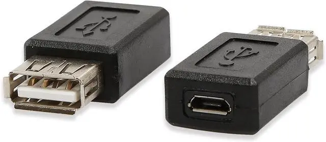 Main image of 2 Pack USB 2.0 A Female to USB Micro Female Adapter Converter,USB A Female to Micro-USB Female Adapter