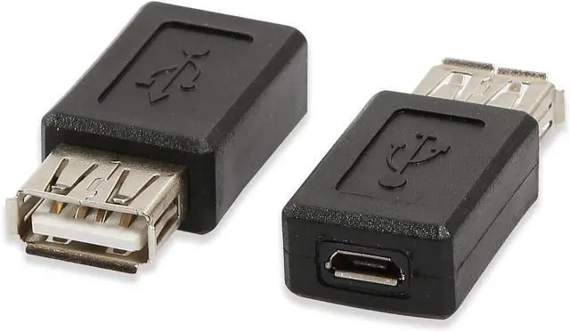 Alt view image 4 of 6 - 2 Pack USB 2.0 A Female to USB Micro Female Adapter Converter,USB A Female to Micro-USB Female Adapter