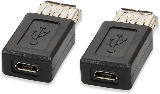 Alt view image 5 of 6 - 2 Pack USB 2.0 A Female to USB Micro Female Adapter Converter,USB A Female to Micro-USB Female Adapter