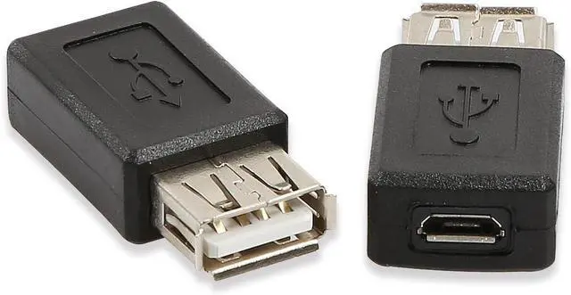 Alt view image 2 of 6 - 2 Pack USB 2.0 A Female to USB Micro Female Adapter Converter,USB A Female to Micro-USB Female Adapter