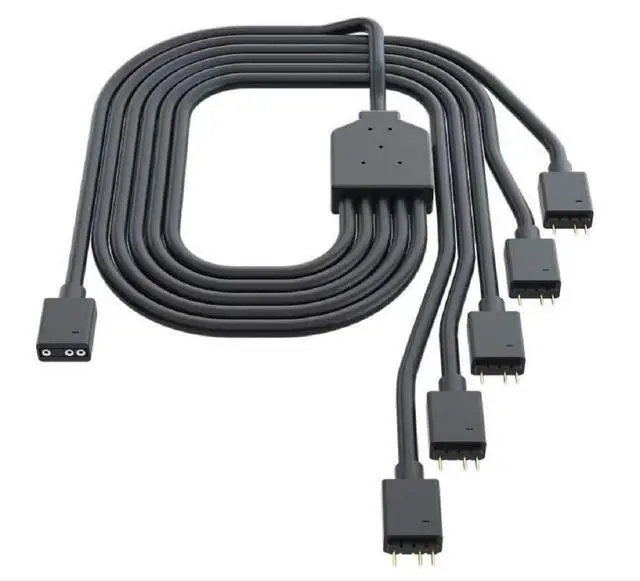 Main image of 1-to-5 ARGB Splitter Cable / 5V - Support 3-pin Addressable RGB - LED Sync Cable for MasterFan/MasterLiquid ARGB Series Support(ARGB 1-to-5 Splitter)