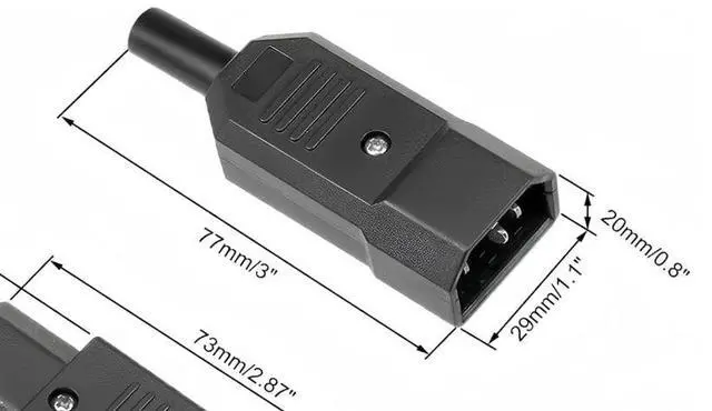 Alt view image 3 of 7 - (5 Pack) IEC C14 Male Connector Electrical Adapter, DIY IEC320 C14 Rewireable Power Plug 3 Prong Adapter Power Converters 10A/250V