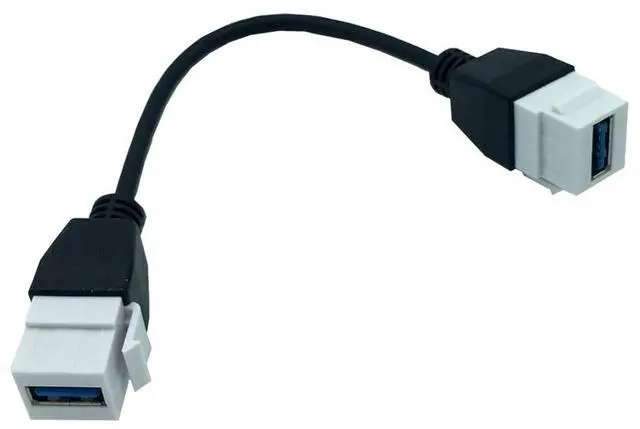 Main image of Panel Mount USB 3.0 A Female to Female Insert Adapter for Wall Socket Face Plate ,USB 3.0 A to USB 3.0 A Female to Female Connector Extension Cable For Wall Plate Outlet Panel ,8inch/20cm