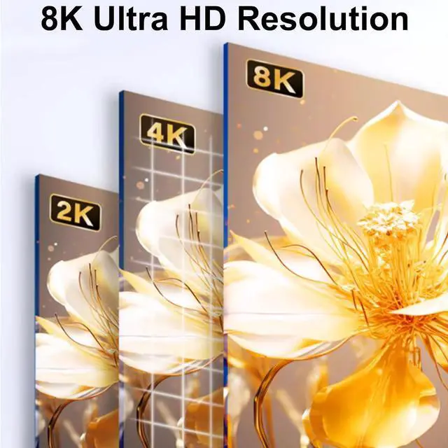 Alt view image 6 of 7 - 8K HDMI Keystone Jack Pigtail Cable, 48Gbps HDMI 2.1 Keystone Pigtail Cable Female to Female Video Extension Snap-in Connector for White Wall Plate 8K, 4K@60Hz, 8in/20cm