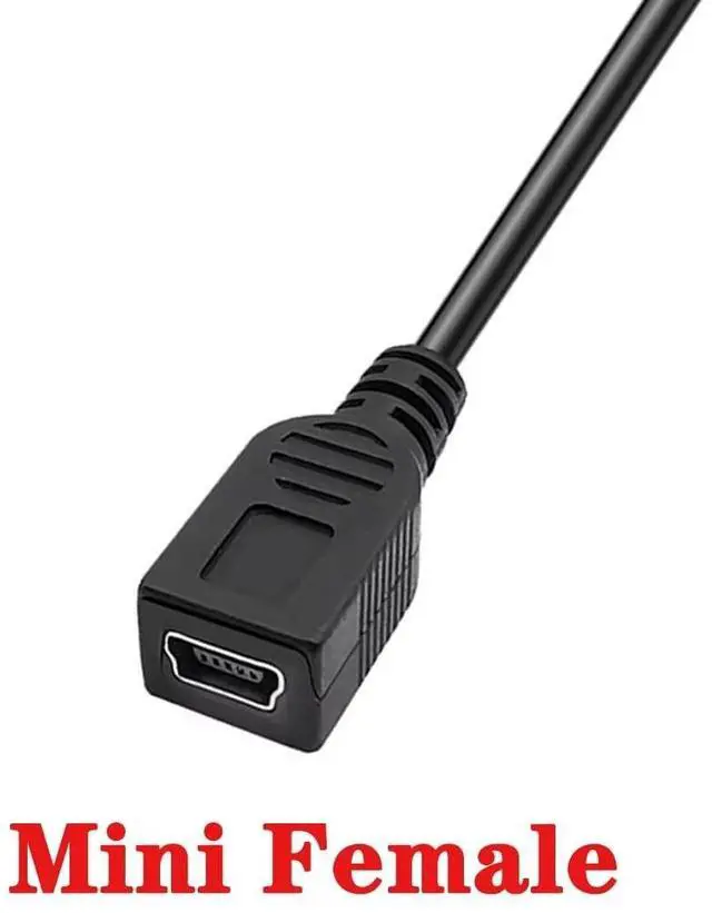 Alt view image 5 of 6 - USB-C Charging Cable, USB 3.1 Type C Male to Mini USB (Mini B) Female Converter Short Cable Cord , 8inch/25cm, Straight