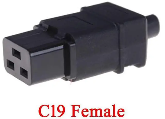 Alt view image 2 of 7 - 2 Pack IEC 320 C19 Rewirable Power Plug Adapter, DIY IEC C19 AC Plug Connector, 16A 250V, Black