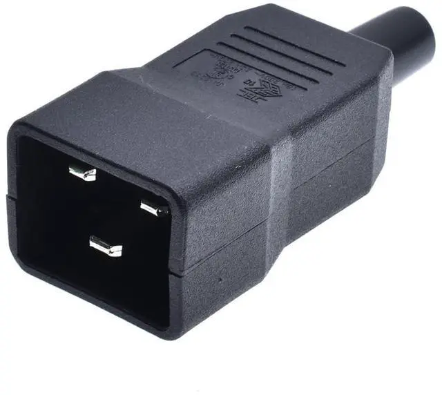 Alt view image 2 of 7 - (2 Pack) UL Listed IEC 320 C20 Rewirable Power Plug Electrical Adapter,DIY IEC 320 C20 Male Plug, EN 60320 C20 Connector16A/250V AC Power Converter.
