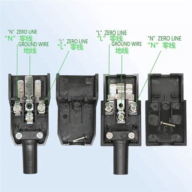 Alt view image 3 of 7 - (2 Pack) UL Listed IEC 320 C20 Rewirable Power Plug Electrical Adapter,DIY IEC 320 C20 Male Plug, EN 60320 C20 Connector16A/250V AC Power Converter.