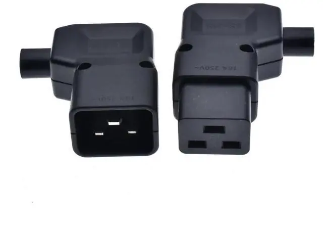 Alt view image 6 of 7 - 2 Pack IEC 320 C19 Rewirable Power Plug Electrical Adapter, DIY IEC C19 Elbow Plug,Right Angle IEC C19 Connector, EN 60320 C19 90 Degree Angle Power Converter