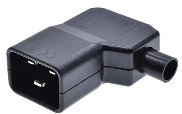 Alt view image 3 of 7 - 2 Pack 90-Degree Right Angled IEC 320 C20 Rewirable Power Plug,DIY IEC C20 Elbow Plug,IEC 320 C20 Electrical Adapter, 16A 250V, Power Converter