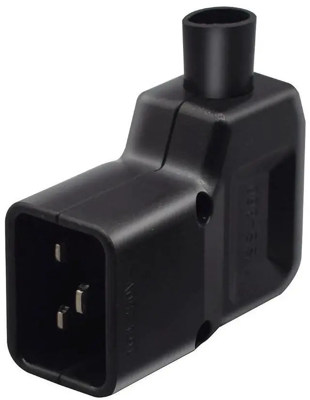 Alt view image 4 of 7 - 2 Pack 90-Degree Right Angled IEC 320 C20 Rewirable Power Plug,DIY IEC C20 Elbow Plug,IEC 320 C20 Electrical Adapter, 16A 250V, Power Converter