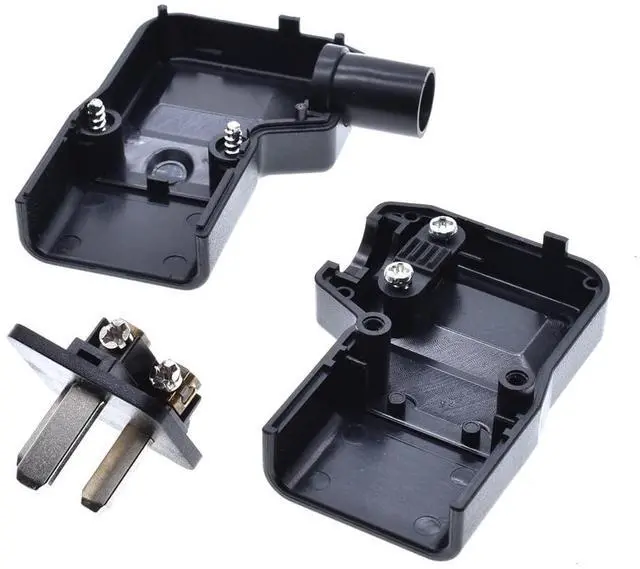 Alt view image 5 of 7 - 2 Pack 90-Degree Right Angled IEC 320 C20 Rewirable Power Plug,DIY IEC C20 Elbow Plug,IEC 320 C20 Electrical Adapter, 16A 250V, Power Converter