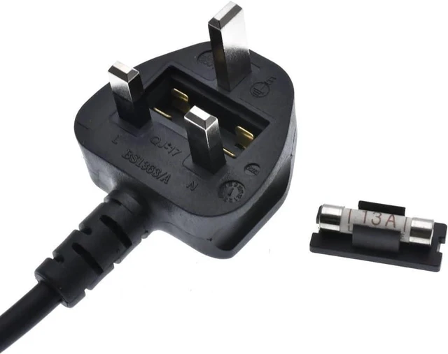 Alt view image 5 of 7 - UK US Plug Adapter Power Cord 5ft,UK BS1363 Male Plug to US 2 Prong NEMA 1-15P Female Socket Short Power Cord Plug,US UK Plug Adapter Cord,17AWG, 5ft/1.5m