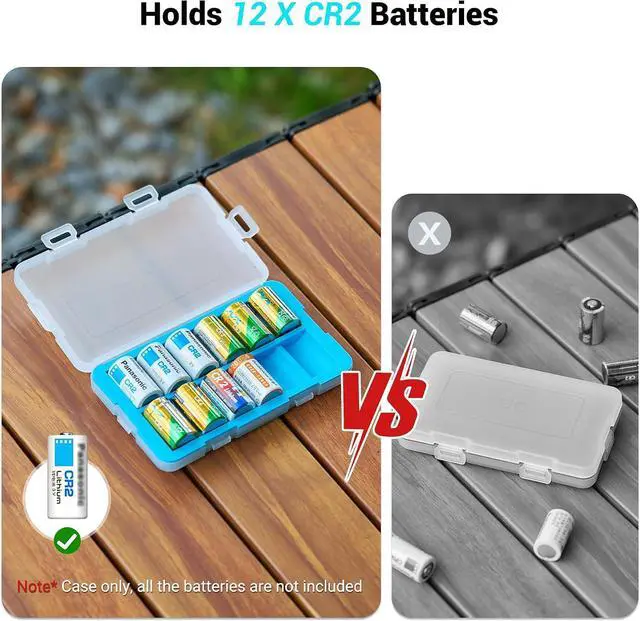 Alt view image 4 of 7 - CR2 Battery Case Holder, Storage Box for 12 x CR 2 CR15H270 Batteries
