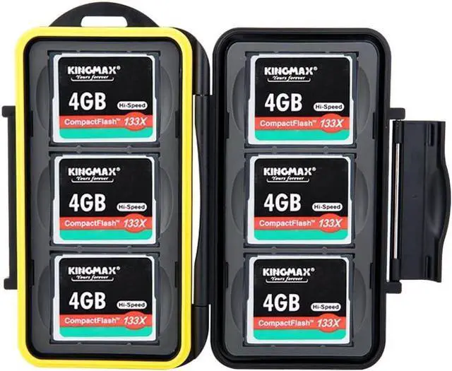 Alt view image 2 of 5 - Water Resistant MC-CF6 Memory Card Hard Case for 6 Pcs CF Cards with Lock
