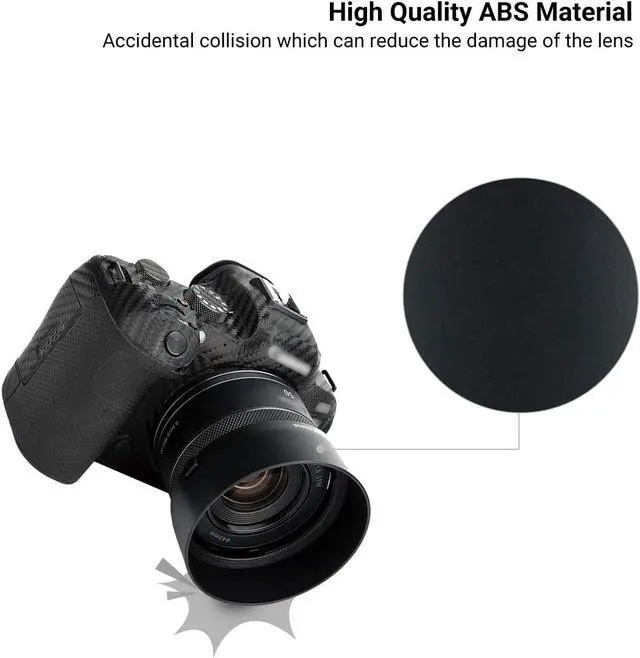 Alt view image 7 of 7 - Lens Hood for Canon RF 50mm F1.8 STM on EOS R6 R5 RP R Camera, Reversible Lens Shade Replace Canon ES-65B Lens Hood, Compatible with 43mm Filters and 43mm Lens Cap