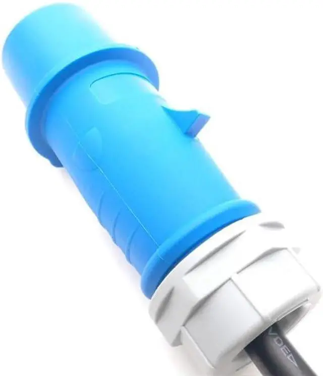 Alt view image 5 of 7 - Heavy Duty Power Cord Plug, Blue IEC309 to IEC 320 C19 with Lock for UPS/PDU PC Power Cable (16A IEC309 to Locking C19, 6ft/2m) 16A With Lock