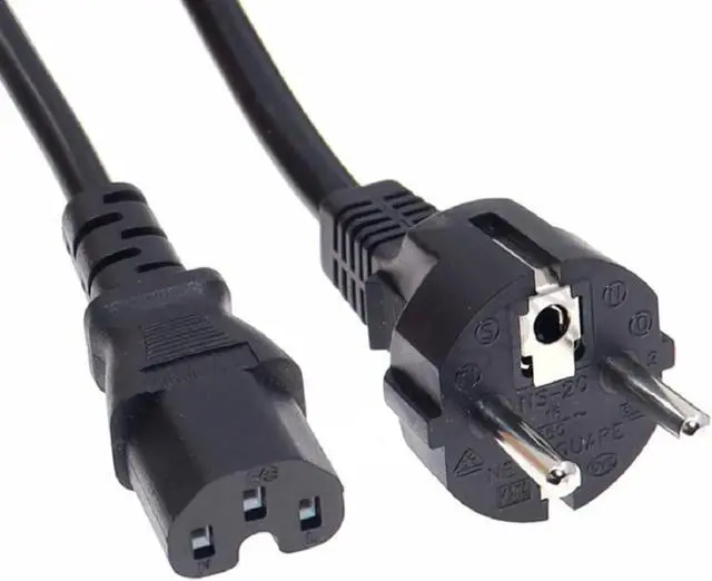 Main image of Euro Schuko to C15 Heavy Duty Power Cord Plug, EU Schuko CEE7/7 to IEC320 C15 Female Power Cable, German Power Cord Appliances Power Cable Replacement, 16AWG, 3ft/1m