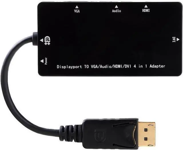 Alt view image 2 of 7 - 4-in-1 Displayport DP Male to DVI HDMI VGA Audio Female Adapter Display Port Cable,DP to DVI/VGA/HDMI/Audio Y Splitter, 1080P Male to Female Y Split Converter for Dell HP Lenovo Asus HDTV