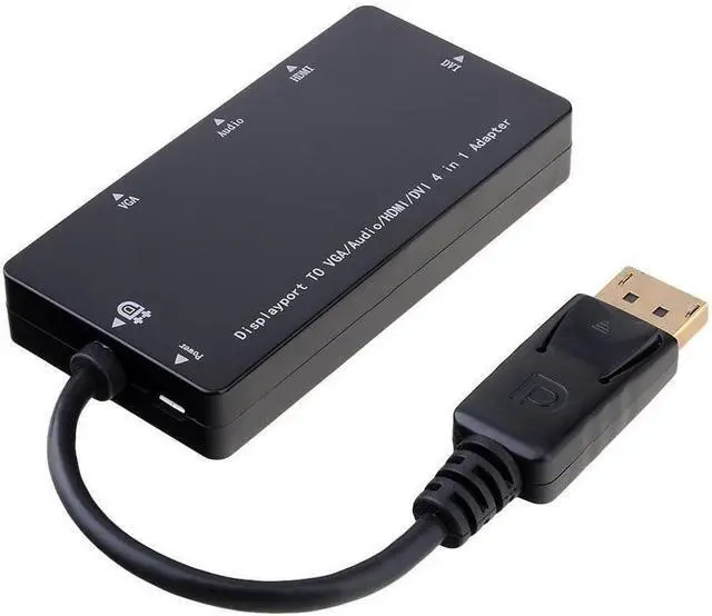Alt view image 3 of 7 - 4-in-1 Displayport DP Male to DVI HDMI VGA Audio Female Adapter Display Port Cable,DP to DVI/VGA/HDMI/Audio Y Splitter, 1080P Male to Female Y Split Converter for Dell HP Lenovo Asus HDTV