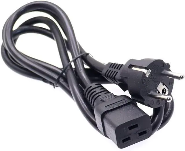 Alt view image 2 of 7 - European Schuko to C19 Power Cords, Euro CEE7/7 Schuko Male Plug to IEC 320 C19 Power Cable,EU 220V Power Cord ,16AWG, 3ft/1m