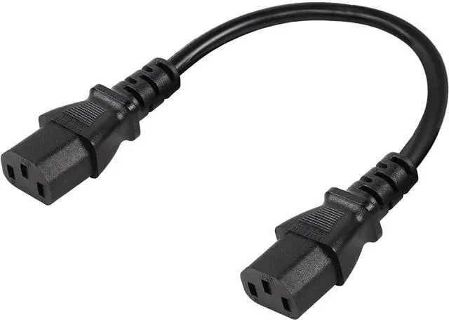 Main image of C13 to C13 Power Extension Cord, IEC 320 C13 Female to C13 Female Computer Power Cord, C13 C14 Cable, IEC C14 Extender, IEC Cable, 2500W, 17AWG, 1.6ft/0.5m