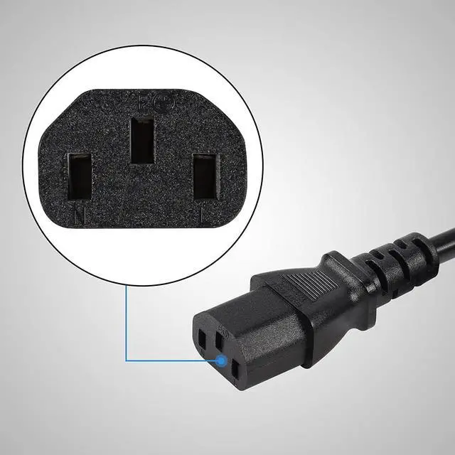 Alt view image 4 of 7 - C13 to C13 Power Extension Cord, IEC 320 C13 Female to C13 Female Computer Power Cord, C13 C14 Cable, IEC C14 Extender, IEC Cable, 3500W, 16AWG, 3ft/1m