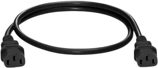 Alt view image 3 of 7 - C13 to C13 Power Extension Cord, IEC 320 C13 Female to C13 Female Computer Power Cord, C13 C14 Cable, IEC C14 Extender, IEC Cable, 3500W, 16AWG, 3ft/1m
