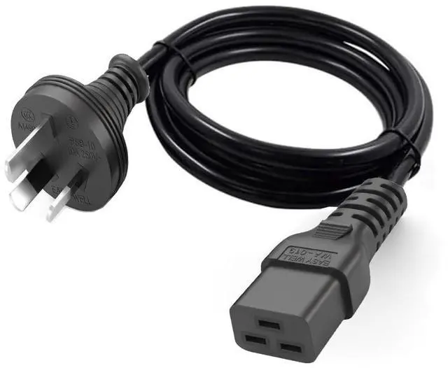 Alt view image 3 of 7 - Heavy Duty Au to C19 Power Cord, 3 Prong Australia/New Zealand AS3112 Plug to IEC 320 C19 Power Cable,16AWG,3ft/1m