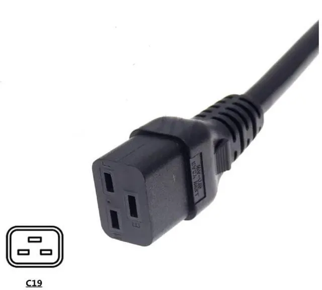 Alt view image 4 of 7 - Heavy Duty Au to C19 Power Cord, 3 Prong Australia/New Zealand AS3112 Plug to IEC 320 C19 Power Cable,16AWG,3ft/1m