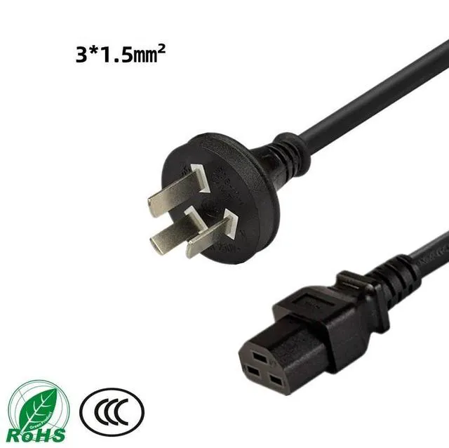 Alt view image 2 of 7 - Heavy Duty Au to C21 Power Cord, 3 Prong Australia/New Zealand AS3112 Plug to IEC 320 C21/C19 Power Cable,16AWG,10ft/3m Au to C21 (compatible with C19)