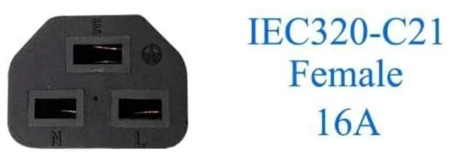 Alt view image 5 of 7 - Heavy Duty Au to C21 Power Cord, 3 Prong Australia/New Zealand AS3112 Plug to IEC 320 C21/C19 Power Cable,16AWG,10ft/3m Au to C21 (compatible with C19)