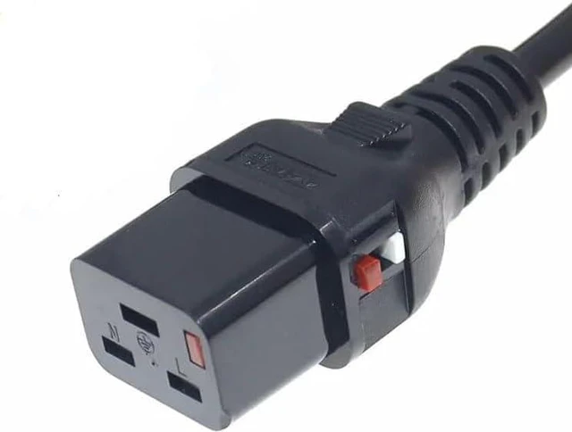 Alt view image 5 of 7 - Heavy Duty Au to Locking C19 Power Cord, 3 Prong Australia/New Zealand AS3112 Plug to IEC 320 C19 with Lock Power Cable,16AWG, 3ft/1m ,Au to Locking C19