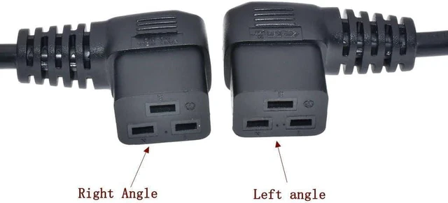 Alt view image 7 of 7 - Heavy Duty Au to C19 Elbow Plug Power Cord, 3 Prong Australia/New Zealand AS3112 Plug to 90 Degree Left Angle IEC 320 C19 Power Cable,16AWG,6ft/1.8m, Au to Left C19