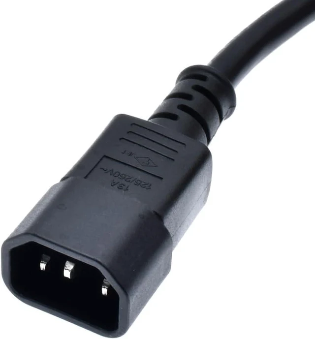 Alt view image 2 of 7 - C14 to HVDC3 Power Cord for 16800 Series, HVDC3 Plug to IEC 320C14 SJT 16AWG,10ft/3m,IEC C14 Straight Male to HVDC 3 Straight Female PDU Power Cable