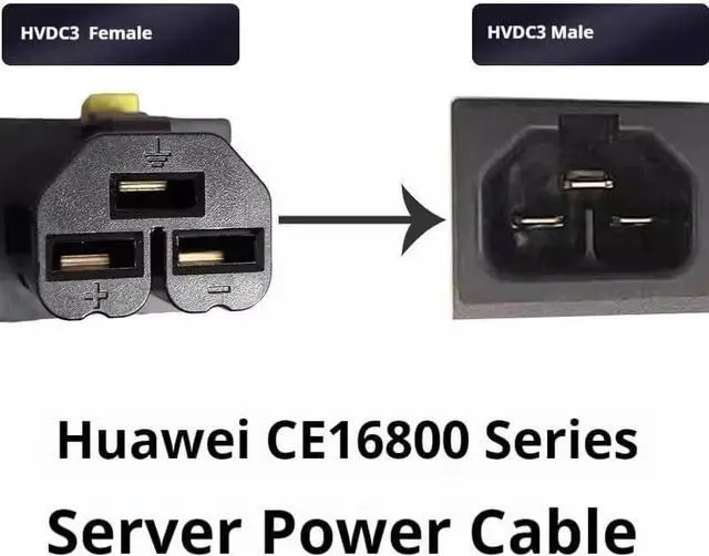 Alt view image 5 of 7 - AU to HVDC3 Power Cord for 16800 Series, HVDC3 Plug to Austrlia/New Zealand AS/NZ 3112 SAA SJT 16AWG,10ft/3m,Austrlian/New Zealand/China 3-Pin Straight Male to HVDC 3 Straight Female PDU Power Cable