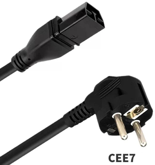 Alt view image 2 of 7 - EU Schuko to SAF-D-Grid T-Latch Power Cord, SAF-D-Grid T-Latch Plug to European Schuko CEE7 Power Cable SJT 16AWG,10ft/3m (Euro to Saf-D-Grid)