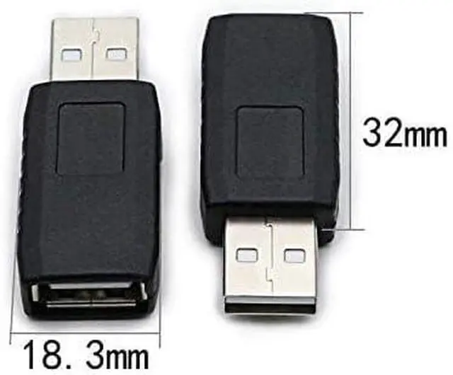 Alt view image 4 of 5 - 2 Pack USB 2.0 AF/AM Adapter Type A Female to USB A Male Adapter Connector Converter Plug