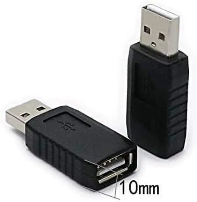 Alt view image 5 of 5 - 2 Pack USB 2.0 AF/AM Adapter Type A Female to USB A Male Adapter Connector Converter Plug