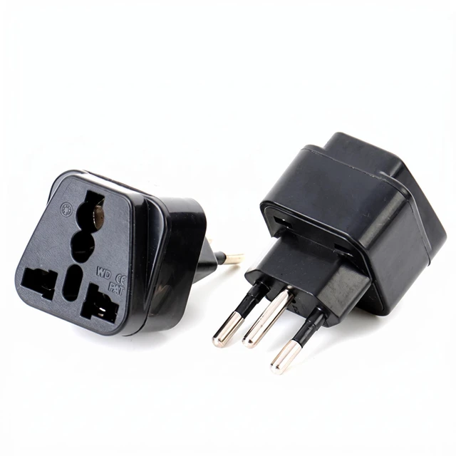 Alt view image 2 of 7 - 2 Pack Universal to Brazil Power converter Travel adapter,International to Brazil Brazilian Electrical Adapter,Brazil Travel Plug Adapter