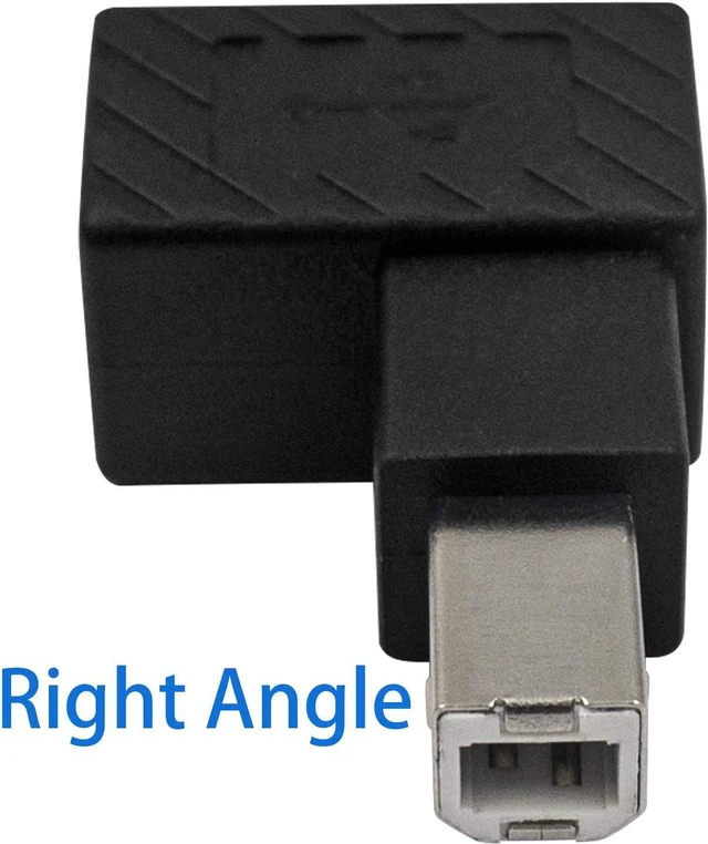 Alt view image 2 of 6 - 2-Pack USB B 2.0 Adapter Elbow Plug, USB 2.0 Type-B Printer Cable Adapter, 90 Degree Right Angle USB B 2.0 Male to Female Adapter for Printer Short Extension Cable for Printer, Scanner