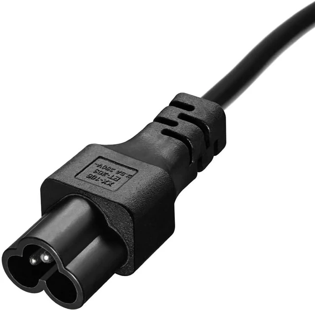 Alt view image 3 of 7 - IEC C5 to C6 Short Power Cord with Switch, IEC320 C5 to C6 Power Extension Cord, IEC320 C6 Male to C5 Female Socket Power Cable IEC Cable 3 Prong Extender, 18AWG, 1ft/0.3m