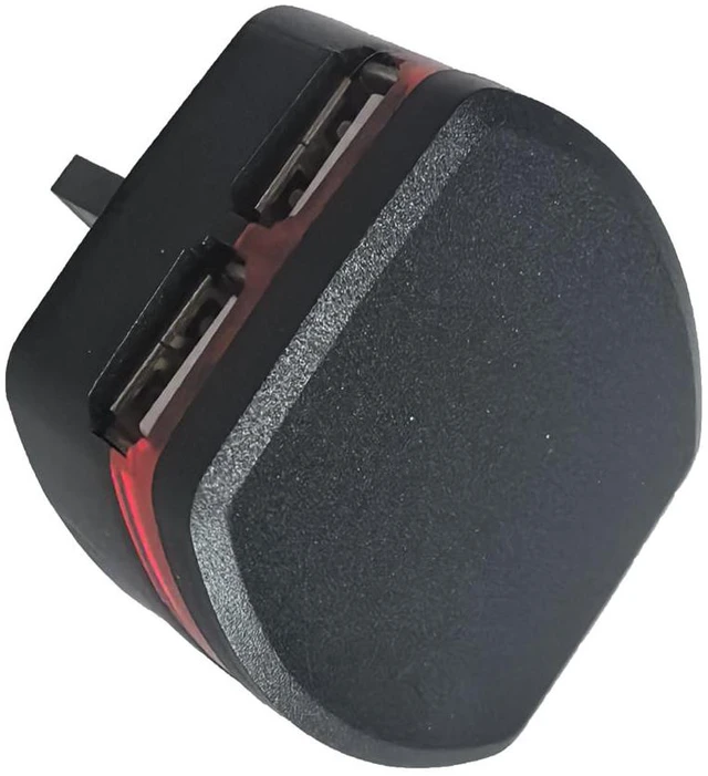 Alt view image 4 of 4 - 2 Pack UK Travel Plug Adapter, Type G Plug Adapter 2 Port UK USB Charger,UK BS1363 USB Dual Charger Adapter