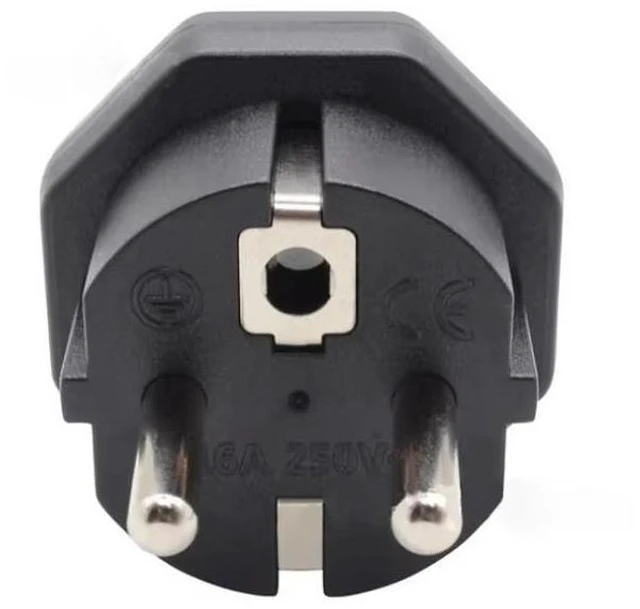 Alt view image 7 of 7 - 2 Pack US 5-15R to Europe Plug Power Converter Travel Adapter ,Eu European CEE7 Schuko to NEMA 5-15R Electrica Adapter,US EU Plug adapter ,Euro US Plug adapter(Black)