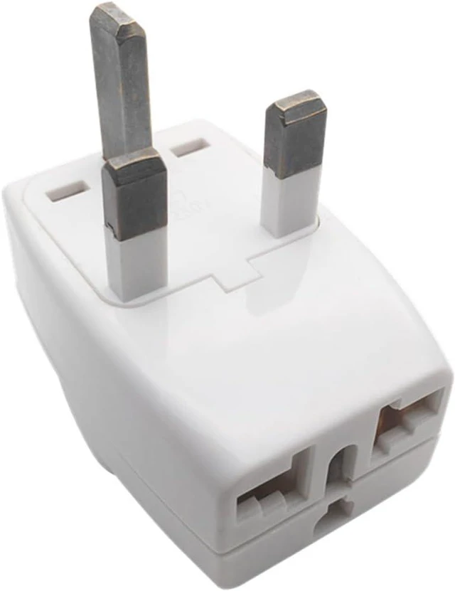 Alt view image 4 of 5 - (2 Pack) Universal 3 in 1 UK Power Strip, Multi UK Plug Power Splitter Travel Adapter for Ireland, London, British Adapter Plug, Type G,13A 250V,White Style 3