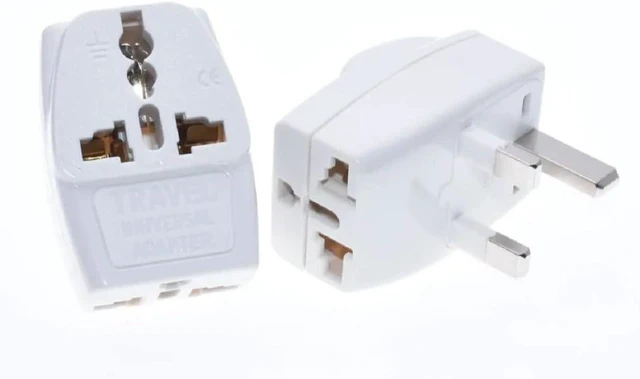 Alt view image 5 of 5 - (2 Pack) Universal 3 in 1 UK Power Strip, Multi UK Plug Power Splitter Travel Adapter for Ireland, London, British Adapter Plug, Type G,13A 250V,White Style 3