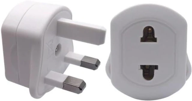 Main image of (2 Pack) Shaver Plug Adaptor Shaving Toothbrush Adapter Epilators Bathroom UK to 2 Pin 3 Pin Power Converter, 13A/250V,Style 1,White