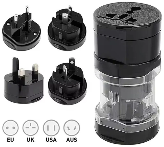 Alt view image 4 of 7 - All in One Universal Power Adapter Travel Converter, Compact EU/UK/US/AU Power Converters Universal Worldwide Plug Adapter International Power Adapter Travel
