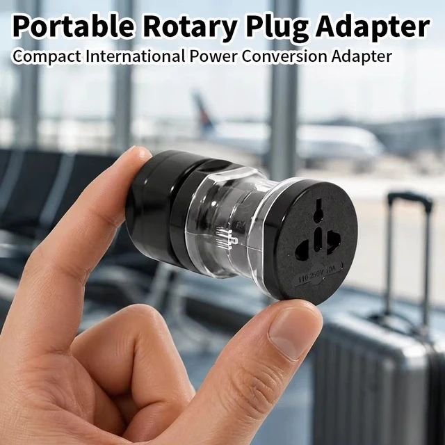 Alt view image 6 of 7 - All in One Universal Power Adapter Travel Converter, Compact EU/UK/US/AU Power Converters Universal Worldwide Plug Adapter International Power Adapter Travel